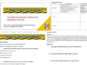 Criminology Rights of Individuals Criminal Investigations  Unit 3 AC1.4