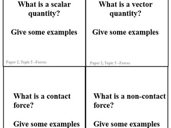 GCSE Physics Unit 5 - Forces-Flashcards (AQA 1-9 Combined Science)
