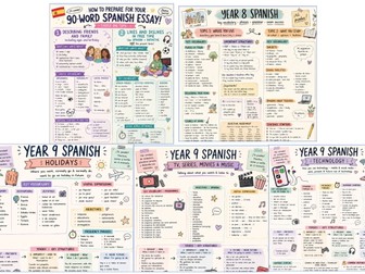 BUNDLE: Revision posters for 90 word essays in KS3/Foundation