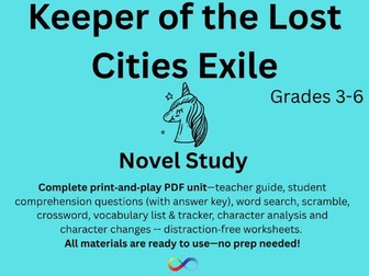 Novel Study for Keeper of the Lost Cities Exile
