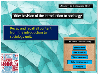 AQA GCSE sociology revision session