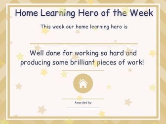 Home Learning Hero of the Week