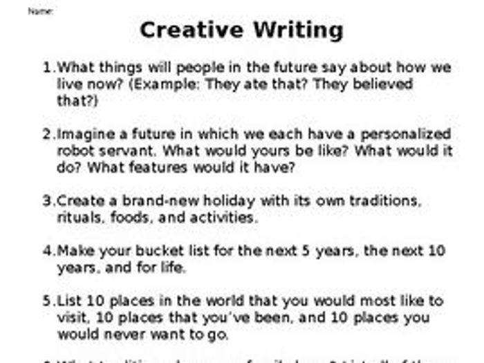 creative writing ideas