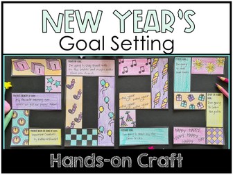 2025 Goal Setting Craft New Year Resolutions Activity KS2