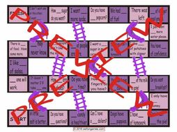Quantifiers Chutes and Ladders Board Game
