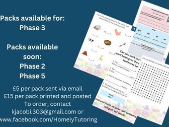 Phase 3 Phonics Activity Sheets