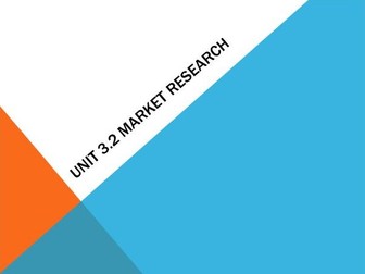 IGCSE business studies 3.2 Market Research