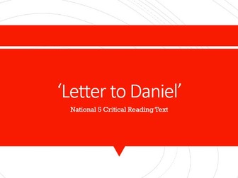 Letter to Daniel by Fergal Keane - N5