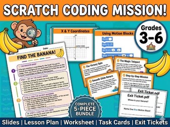 Scratch Programming: Motion & Coordinates | X-Y Grid Activities | STEM Coding Lesson