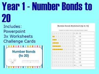 Number Bonds to 20 - Year 1 - Maths Lesson