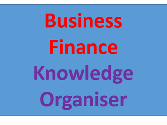 Business Finance Knowledge Organiser