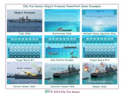 Object Pronouns English Battleship PowerPoint Game