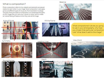 Photography Compositional rule help sheet