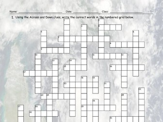 Seasons-Weather Crossword Puzzle
