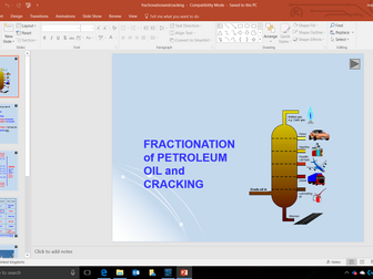 Fractional distillation and cracking