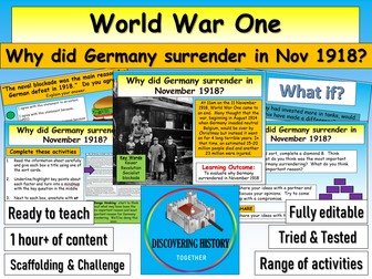 Why did WWI end in November 1918?