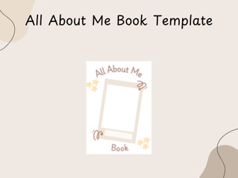 All About Me Book Template