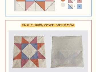 Patchwork Cushion (Half Square Triangle)