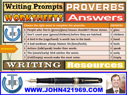USING PROMPTS TO WRITE: WORKSHEETS WITH ANSWERS