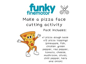 Make a pizza face cutting activity