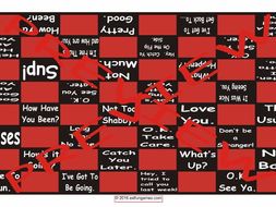 Greetings and Good Byes Checker Board Game
