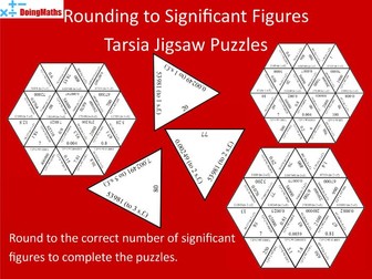 Rounding to Significant Figures Jigsaw Puzzles - Maths Practice
