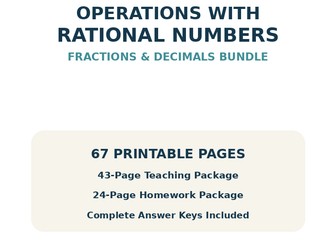 Fractions & Decimals Teaching & Homework Bundle