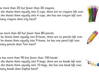 Multi-step word problems with answers YEAR 3
