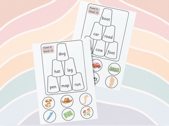 Phonics - Read It, Stack It! Phase 2 & 3