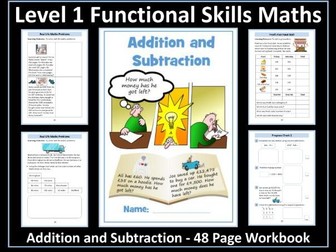 Functional Skills Maths Level 1 - Addition and Subtraction Workbook