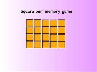pair numbers with their squares