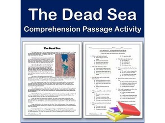The Dead Sea | International Landmarks Reading Comp Passage & Activity Editable