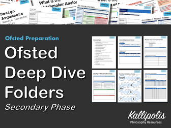 Ofsted Deep Dive Preparation / Folder (Secondary Phase)