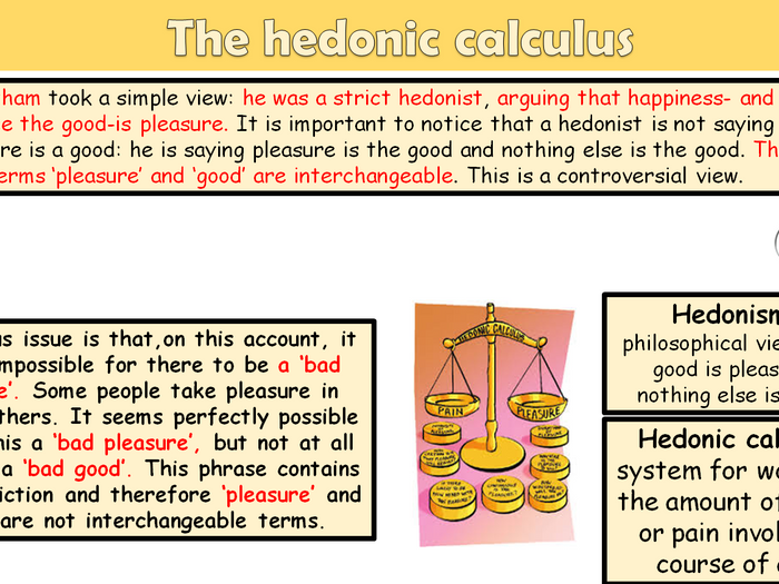 the hedonic principle