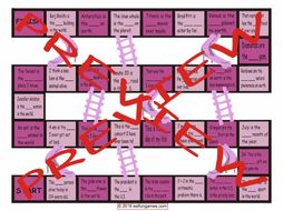 Superlative Adjectives Chutes and Ladders Board Game