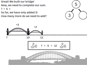 Bridging through 10 or 100 -Number Lines