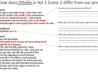 KS5 Othello SOW