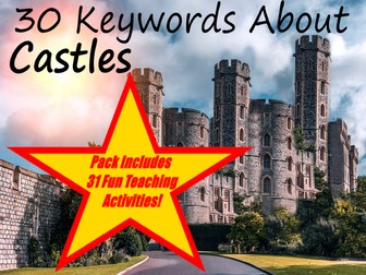 30 Key Castle Words PowerPoint Presentation + 31 Fun Teaching Activities For These Cards