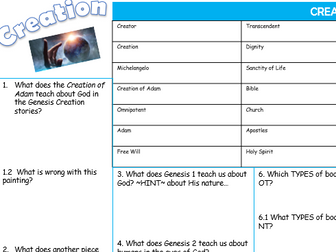 AQA RE Spec B - Catholic Christianity Revision Worksheets