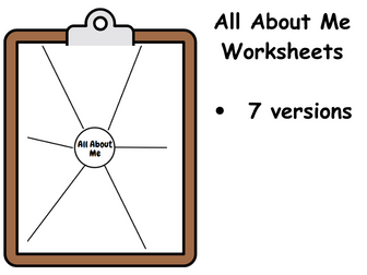 All About Me Worksheets