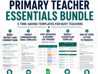 Teacher Admin Bundle — 5 Essential Templates for UK Primary School