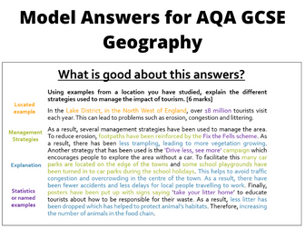 AQA Geography Model Answers Glaciation