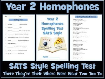 Homophones: SATS Style Spelling Test