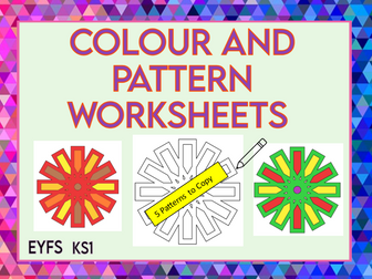 Colour and Pattern Worksheets with Wheels