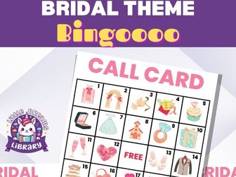 Bridal Printable Bingo Game Cards - Fun Activity for Wedding Celebrations