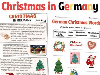 Holidays in Germany - Christmas - Reading Comprehension & Interactive Worksheets