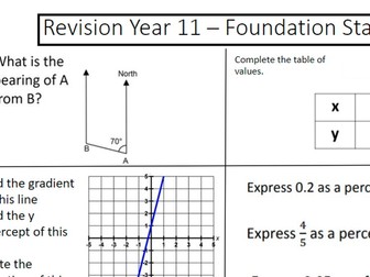 GCSE Maths revision Mat Foundation