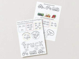 Learn with Tractors, Trucks and Diggers
