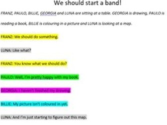 We should start a band  - A short play / script