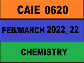 Guided Solution for IGCSE Chemistry Paper 22 -  Feb/March 2022- 0620/22